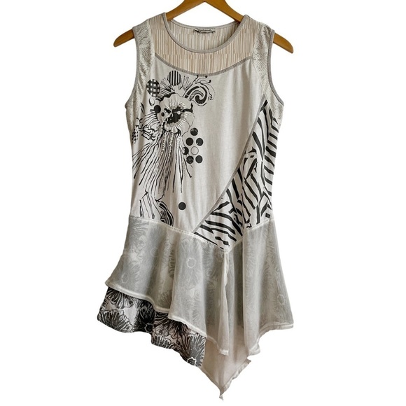 Angels Never Die Boho Sleeveless Layered FloralAsymmetrical Dress - Picture 1 of 14